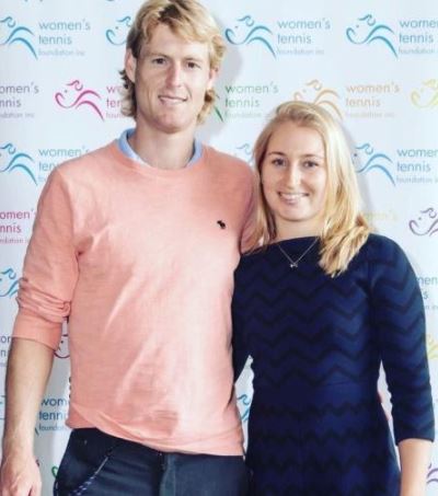 Luke Saville with his fiance Daria Gavrilova